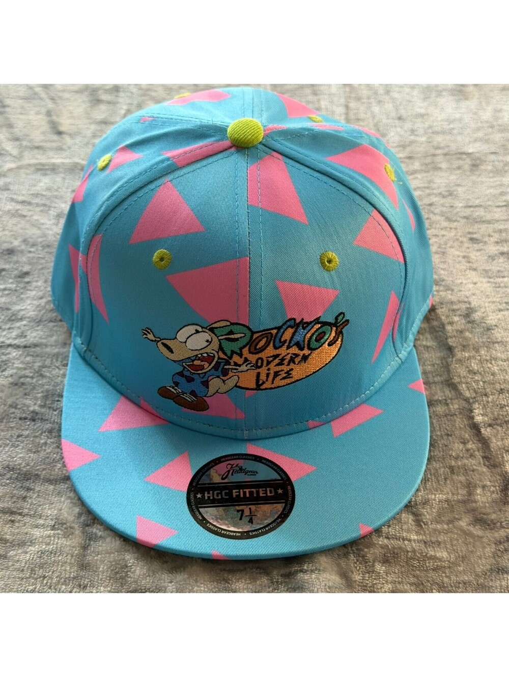 Headgear Classics Rocko's Modern Life Fitted Hat Men's 7 1/4 Blue Pink